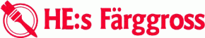 H E:s Färggross Aktiebolag logotyp