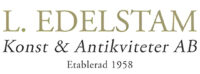 L. Edelstam, Konst & Antikviteter Aktiebolag logotyp