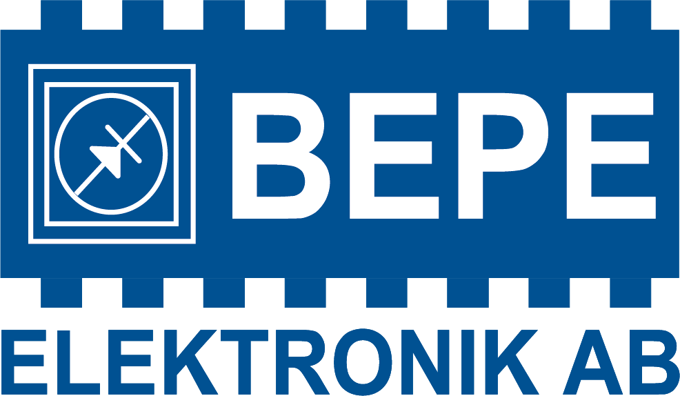 BE - PE Elektronik i Alingsås Aktiebolag logotyp