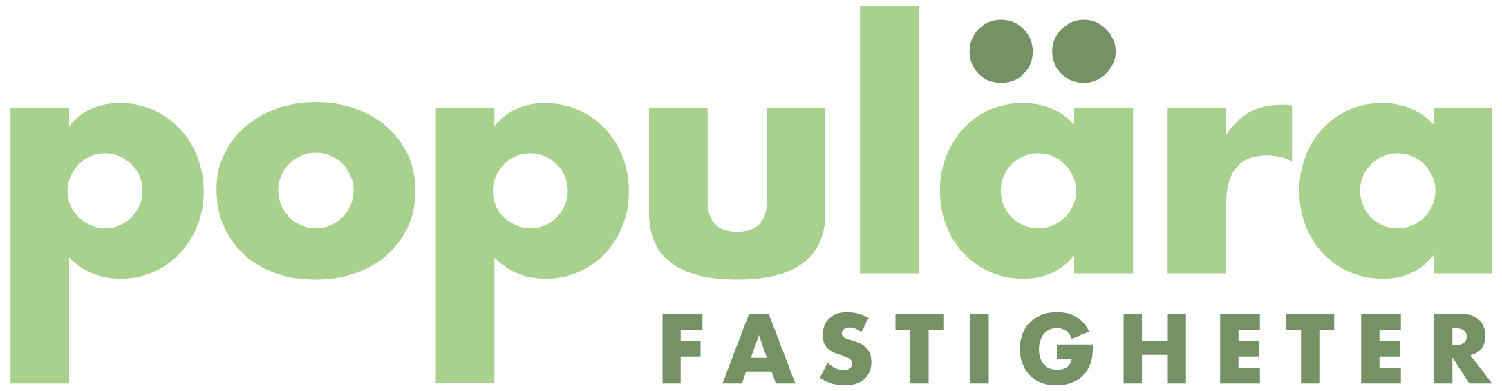 Populära Fastigheter 1 AB logotyp