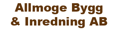 Allmoge Bygg och inredning i Våmhus Aktiebolag logotyp