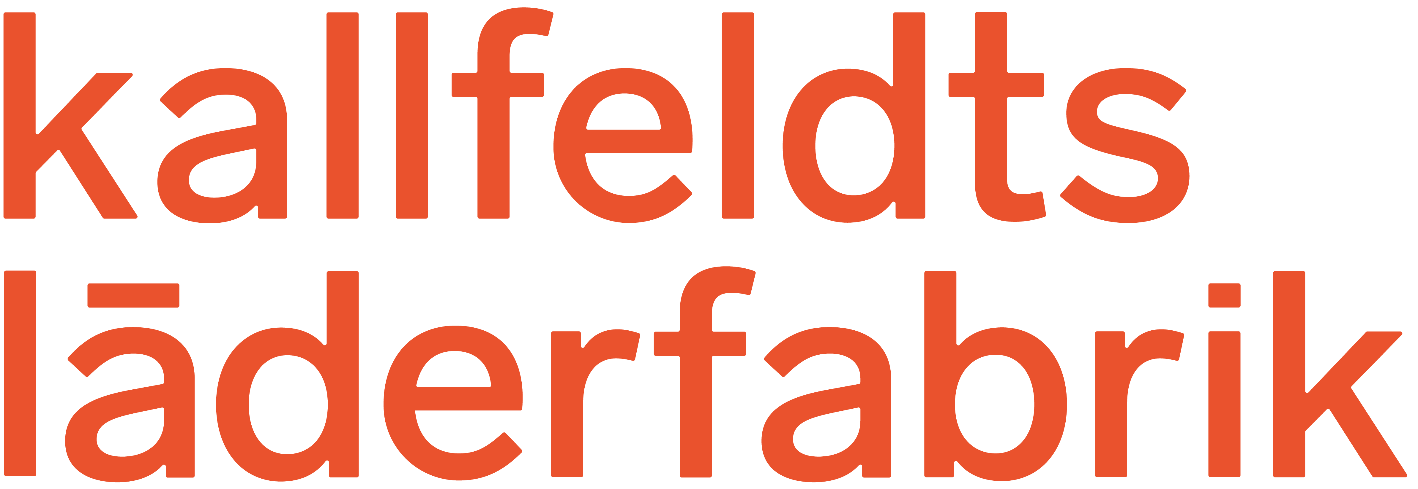 Kallfeldts läder Aktiebolag logotyp