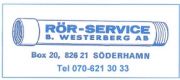 B Westerberg Rörservice Aktiebolag logotyp