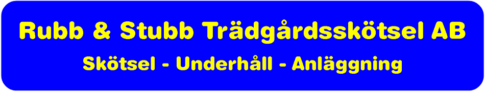 Rubb och Stubb Trädgårdsskötsel Aktiebolag logotyp