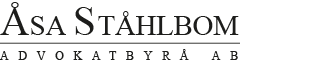 Åsa Ståhlbom Advokatbyrå Aktiebolag logotyp