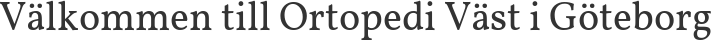 Ortopedi Väst i Göteborg AB logotyp