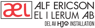Alf Ericson i Lerum Elektriska AB logotyp