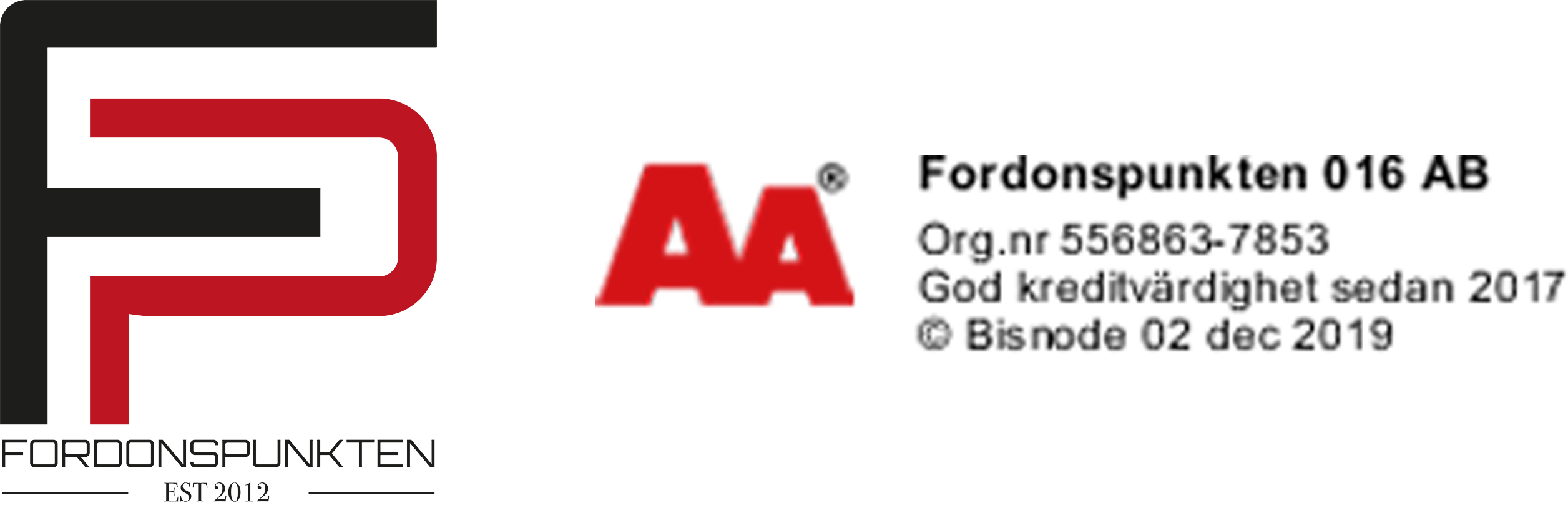 Fordonspunkten 016 AB logotyp