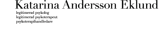 Psykolog Katarina Andersson Eklund AB logotyp