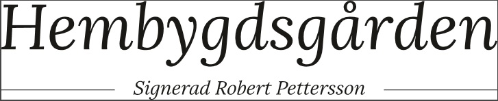 Hembygdsgården signerad Robert Pettersson AB logotyp