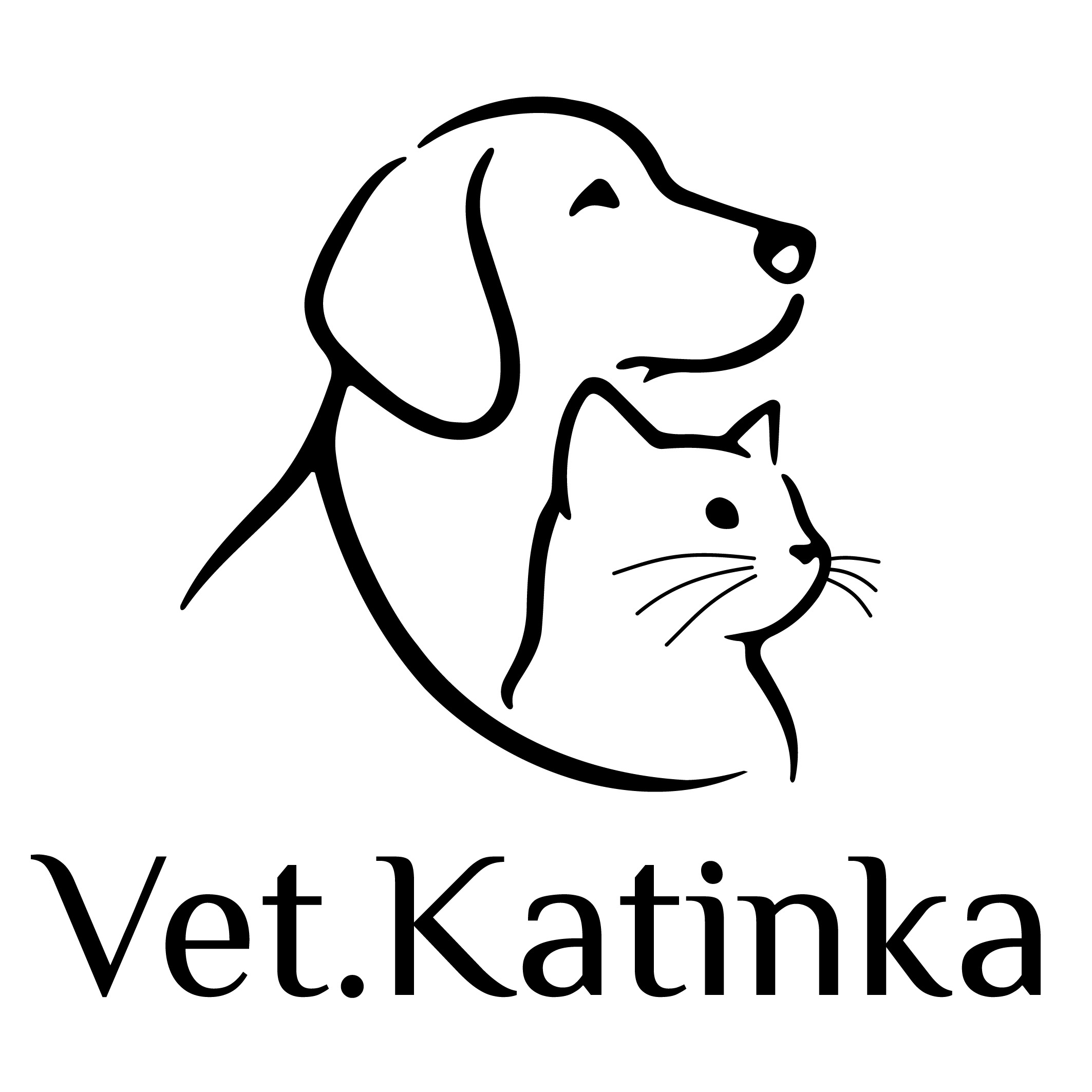 Vet Katinka Hund-och kattspecialist AB logotyp