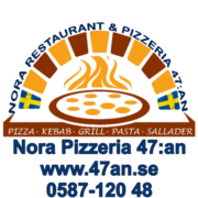Nora Pizzeria 47:an AB logotyp