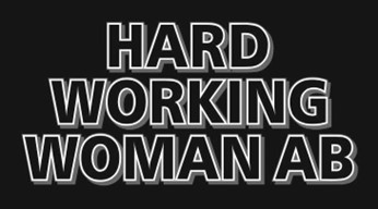 Hard working woman AB logotyp