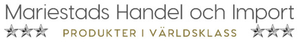 Mariestad handel och import AB logotyp