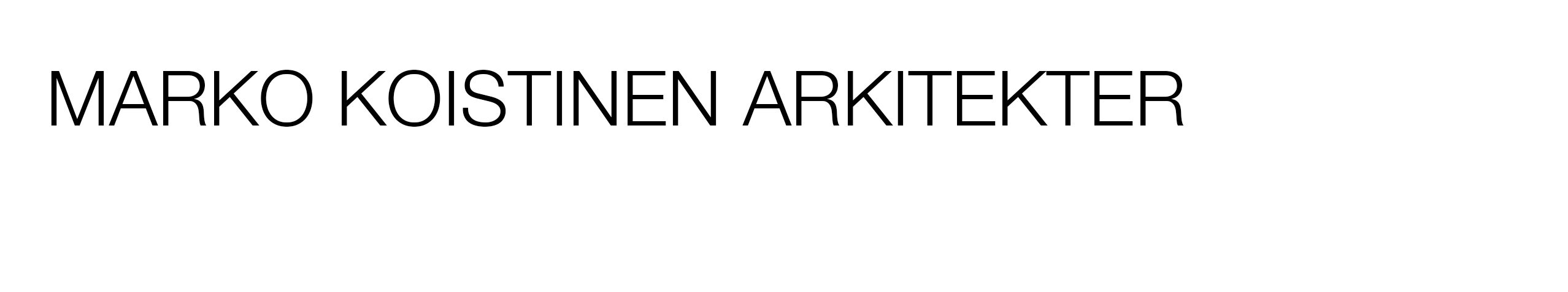 Marko Koistinen Arkitekter AB logotyp