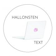 Hallonsten text AB logotyp