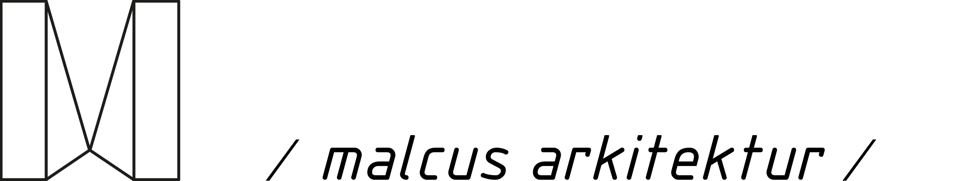 Malcus arkitektur AB logotyp