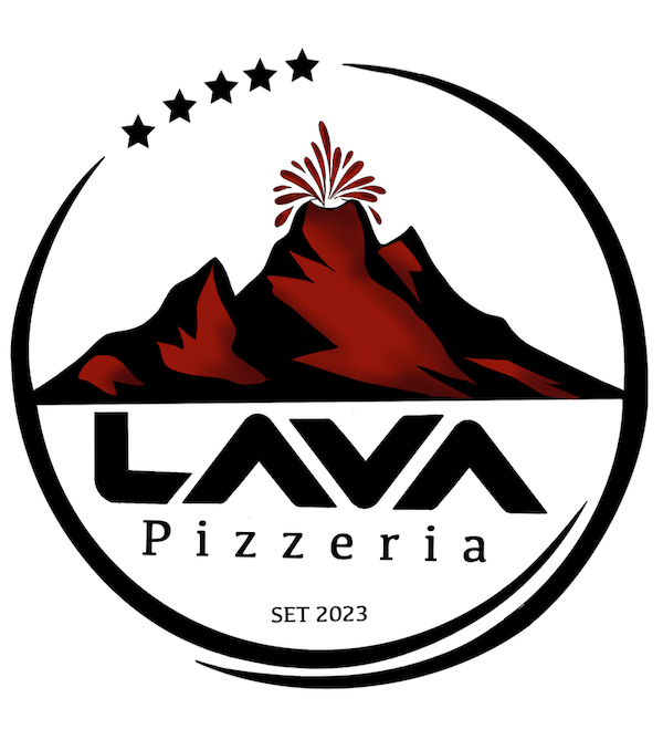 Röd Lava pizza AB logotyp