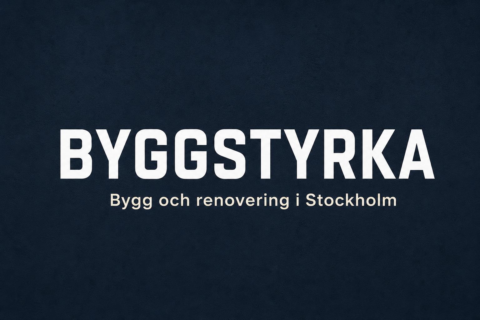 Byggstyrka Stockholm AB logotyp