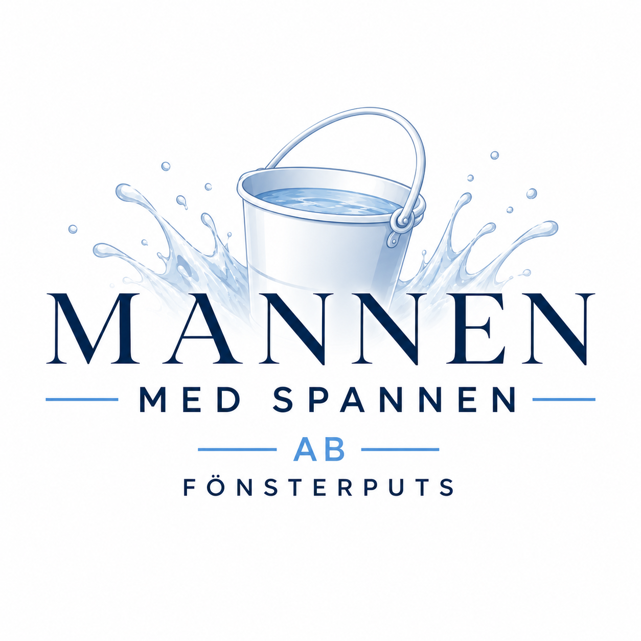 Mannen med spannen AB logotyp