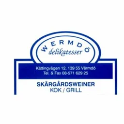 WERMDÖ delikatesser SKÄRGÅRDSWEINER KOK/GRILL Kättingvägen 12,139 55 Värmdö Tel. & Fax 08-571 629 25 – varumärkesbild för Wermdö delikatesser AB