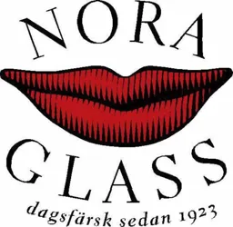NORA GLASS dagsfärsk sedan 1923 – varumärkesbild för Nora Glassfabrik AB