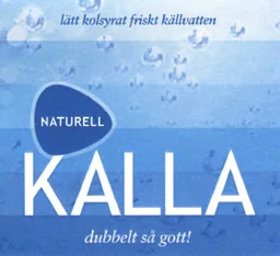 lätt kolsyrat friskt källvatten NATURELL KALLA dubbelt så gott! – varumärkesbild för Dryckesbolaget Gustav Vasa AB