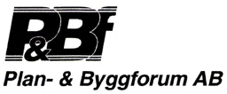 PBf – varumärkesbild för PBf Plan- & Byggforum Aktiebolag