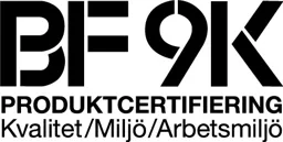BF 9K Produktcertifiering Kvalitet/Miljö/Arbetsmiljö – varumärke, Byggföretagen i Sverige Service AB