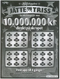 JÄTTE-TRISS 10.000.000 kr direkt på skrapet Vinn upp till 4 gånger! – varumärkesbild för AB Svenska Spel