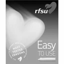 RFSU Easy to use MOST TESTED CONDOMS ALL PROFITS SUPPORT RFSU SEXUAL EDUCATION – varumärkesbild för RFSU Aktiebolag