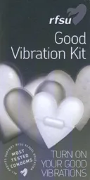 rfsu Good Vibration Kit TURN ON YOUR GOOD VIBRATIONS MOST TESTED CONDOMS – varumärkesbild för RFSU Aktiebolag