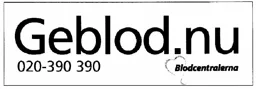 Geblod.nu 020-390 390 Blodcentralerna – varumärkesbild för SWEDISH BLOOD ALLIANCE