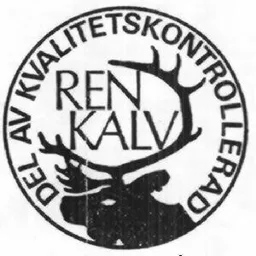 DEL AV KVALITETSKONTROLLERAD REN KALV – varumärkesbild för STATENS JORDBRUKSVERK