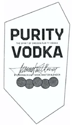 PURITY VODKA THE SPIRIT OF SWEDEN PURITY VODKA BY THOMAS KUUTTANEN, MASTER BLENDER – varumärke, Purity Vodka AB