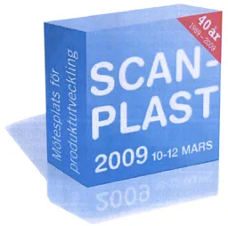 SCAN-PLAST 2009 10-12 MARS Mötesplats för produktutveckling – varumärkesbild för SVENSKA MÄSSAN STIFTELSE