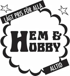 LÅGT PRIS FÖR ALLA HEM & HOBBY ALLTID – varumärkesbild för Aktiebolaget Butiken Hem och Hobby i Hjo