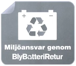 Miljöansvar genom BlyBatteriRetur – varumärkesbild för Batteriretur Sverige AB