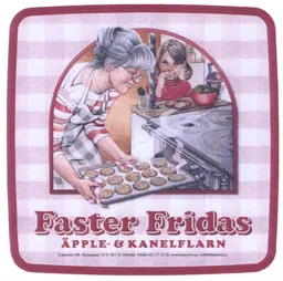 Faster Fridas ÄPPLE- & KANELFLARN – varumärkesbild för Presentkakan i Göteborg Aktiebolag