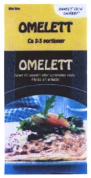 OMELETT Ca 2-3 portioner OMELETT Smet till omelett eller scrambled eggs. Färdig att grädda! ENKELT OCH SNABBT! Bäst före – varumärkesbild för Kronägg AB
