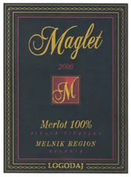 Maglet 2006 M Merlot 100% SINGLE VINEYARD MELNIK REGION RESERVE LOGODAJ – varumärkesbild för Aratus Sweden AB