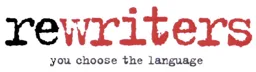rewriters you choose the language – varumärkesbild för Rewriters Aktiebolag