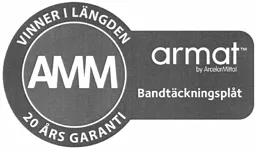 AMM Bandtäckningsplåt armat by ArcelorMittal VINNER I LÄNGDEN 20 ÅRS GARANTI – varumärke, ArcelorMittal Building Solutions Sverige AB