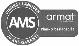 AMS Plan- & beslagplåt armat by ArcelorMittal VINNER I LÄNGDEN 20 ÅRS GARANTI – varumärke, ArcelorMittal Building Solutions Sverige AB