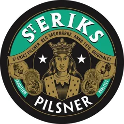 ST ERIKS PILSNER ST ERIKS PILSNER. REG VARUMÄRKE. ANNO 1870. ORIGINALET TRADITION KVALITET – varumärkesbild för Galatea AB