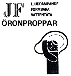 JF ÖRONPROPPAR LJUDDÄMPANDE FORMBARA VATTENTÄTA – varumärkesbild för J F Instrumentkonsult Aktiebolag