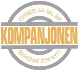KOMPANJONEN FÖRMEDLAR SÄLJER BEGAGNAT SOM NYTT – varumärkesbild för Kompanjonen Norden AB