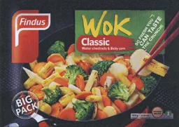 Findus Wok Classic Water chestnuts & Baby corn SO FRESH YOU CAN TASTE THE CRUNCH! BIG PACK – varumärkesbild för Findus Sverige Aktiebolag