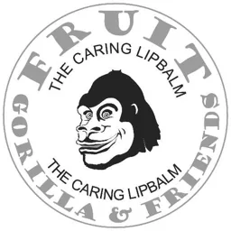 FRUIT GORILLA & FRIENDS THE CARING LIPBALM THE CARING LIPBALM – varumärkesbild för Krämportföljen AB