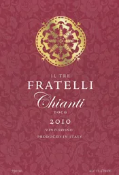IL TRE FRATELLI Chianti DOCG 2010 VINO ROSSO PRODUCED IN ITALY – varumärkesbild för Winepartners Nordic AB